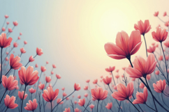 Pink Flowers Background Wallpaper Product Image 1