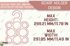 Scarf Holder SVG Bundle. 3D Scarf Hanger Laser Cut Product Image 2