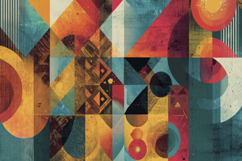 Vibrant Geometric Symphony Background Wallpaper Product Image 1