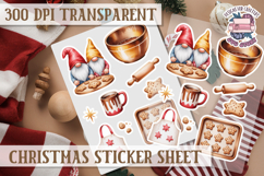 Christmas Sticker Sheet Watercolor Winter Holiday PNG Product Image 1
