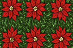 Poinsettia Flowers Background Wallpaper Product Image 1