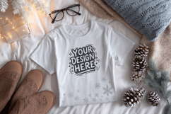 Wooden Floor T-Shirt Mockup PSD JPG Product Image 1