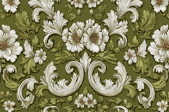 Floral Damask Pattern Background Wallpaper Product Image 1