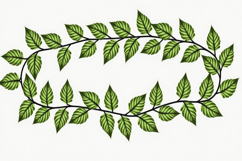 Leafy Green with White Background Wallpaper Product Image 1