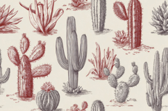 Cactus Pattern Background Product Image 1