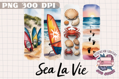 Summer Beach Brushstrokes PNG Sublimation Seaside Coastal Product Image 1
