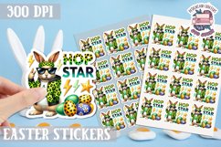 Easter Kids sticker Cute Bunny PNG Spring Hunt Egg Product Image 1