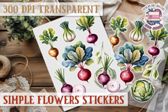 Summer Flowers sticker Scrapbook PNG Botanical Beach Product Image 1