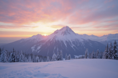 Snowy Mountain Landscape background Product Image 1