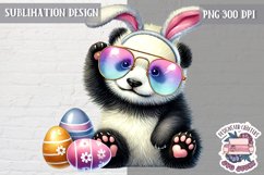 Cute Easter Animal Sublimation Design PNG Spring Eggs Bunny Product Image 1