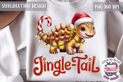 Christmas Dinosaur Funny Quote Sublimation design Tshirt Product Image 1