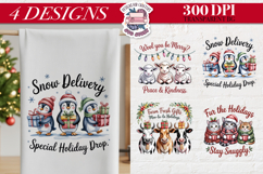 Christmas Cute Animals Clipart PNG Sublimation 4 Design Product Image 1