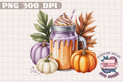 Halloween Cute Watercolor Clipart PNG Pastel Ghost Design Product Image 1