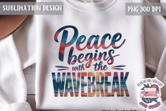 Summer Beach Sea Quote Watercolor Sublimation PNG Product Image 1