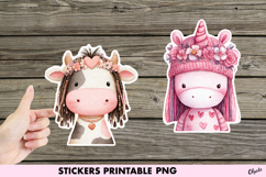 Funny Retro Animal Sticker PNG, Hippie Animal PNG Product Image 1