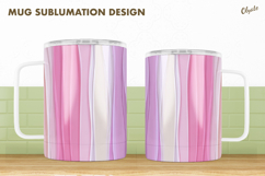 Pastel Colors Mug Sublimation Design, Pink Abstract Mug PNG Product Image 1