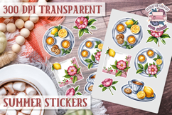 Summer sticker sheet Beach Scrapbook PNG Flowers Vibe Product Image 1