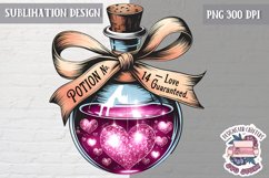 St Valentine’s Coquette Bow PNG Holidays Funny Watercolor Product Image 1
