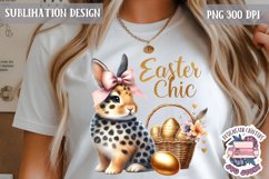 Easter Bunny Leopard Print PNG Holidays Spring Cute Animals Product Image 1