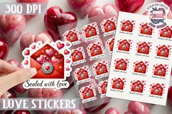 Love sticker Sheet Valentine Day Sign Lettering PNG 14 feb Product Image 1
