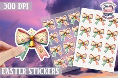 Easter Bow sticker Cute Coquette Love PNG Funny Bows Product Image 1