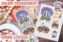 Spring sticker Cute vintage flowers Love PNG Funny Product Image 1