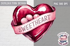 Valentine Quote Symbol Love Sublimation Design PNG Heart Product Image 1