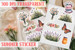 Summer sticker Cute flowers Love Picnic Beach Spring Product Image 1
