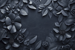Black Floral Background Wallpaper Product Image 1