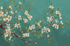 Almond Blossoms Background Wallpaper Product Image 1