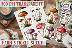 Farm sticker sheet Harvest Scrapbook PNG Vegetables Cozy Product Image 1