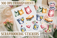 Scrapbooking sticker sheet Cute Funny PNG Watercolor School Product Image 1