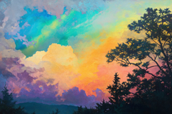 Colorful Nature Scene Background Product Image 1