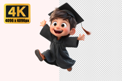 Joyful Boy Celebrating his Graduation Transparent PNG Product Image 1