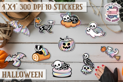 Halloween sticker Kawaii PNG pastel holographic foil Product Image 1