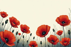 Red Poppy Flowers Background Wallpaper Product Image 1