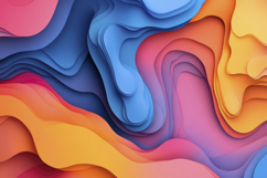 Abstract Colorful Paper Cut Background Wallpaper Product Image 1