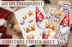 Christmas Sticker Sheet Watercolor Winter Holiday PNG Product Image 1