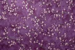 Cherry Blossom on a Purple Background Wallpaper Product Image 1