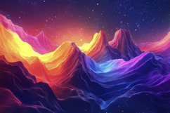 Colorful Landscape with Purple and Pink Background Wallpaper Product Image 1