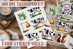 Farm sticker sheet Harvest Scrapbook PNG Vegetables Cozy Product Image 1