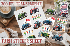 Farm sticker sheet Harvest Scrapbook PNG Vegetables Cozy Product Image 1