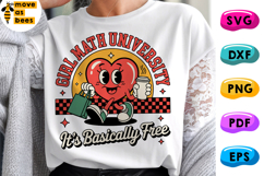 Girl Math University It's Basically Free Svg, Png, Funny Product Image 1