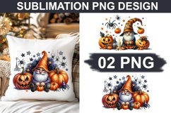 Halloween Gnome - Pillow Sublimation PNG Design Product Image 1