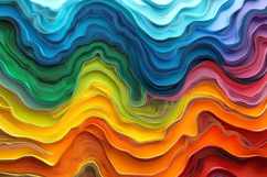 Waves of Rainbow Colors Background Wallpaper Product Image 1