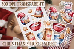 Christmas Sticker Sheet Watercolor Winter Holiday PNG Product Image 1