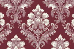 Red White Damask Pattern Background Product Image 1