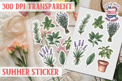 Summer sticker Cute flowers Love Picnic Beach Spring Product Image 1