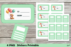 Birthday Stickers PNG, Kawaii Birthday Sticker PNG Product Image 1