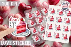 Love sticker Sheet Valentine Day Sign Lettering PNG 14 feb Product Image 1